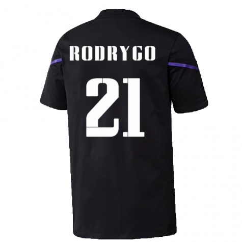 2022-2023 Real Madrid Training Tee (Black) (RODRYGO 21)