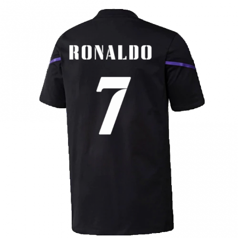 2022-2023 Real Madrid Training Tee (Black) (RONALDO 7)
