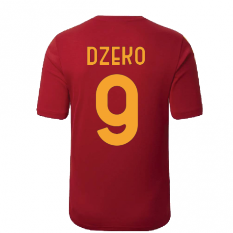 2022-2023 Roma Pre-Game Warmup Jersey (Home) (DZEKO 9)
