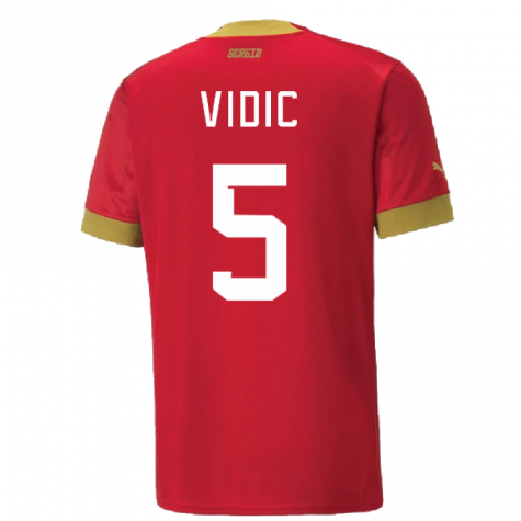 2022-2023 Serbia Home Shirt (VIDIC 5)