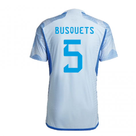 2022-2023 Spain Authentic Away Shirt (BUSQUETS 5)
