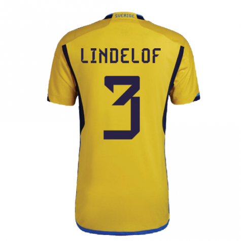 2022-2023 Sweden Home Shirt (LINDELOF 3)