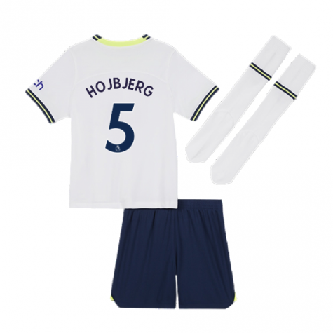 2022-2023 Tottenham Little Boys Home Mini Kit (HOJBJERG 5)