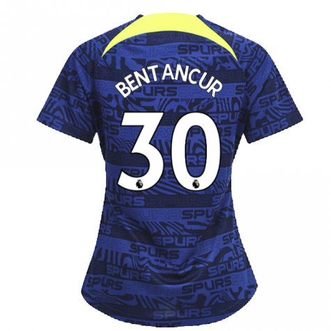 2022-2023 Tottenham Pre-Match Training Shirt (Indigo) - Ladies (BENTANCUR 30)