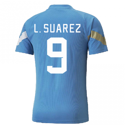 2022-2023 Uruguay Training Jersey (Blue) (L. SUAREZ 9)