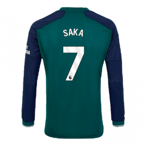 2023-2024 Arsenal Long Sleeve Third Shirt (Saka 7)