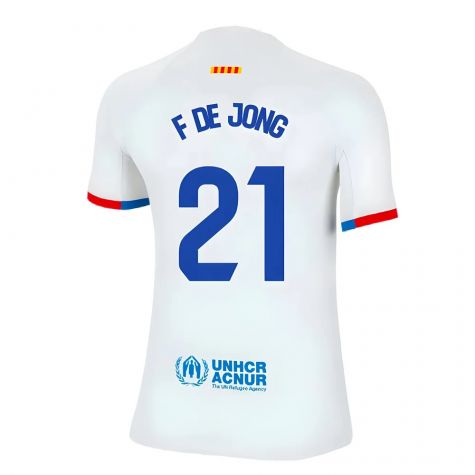 2023-2024 Barcelona Away Shirt (Kids) (F De Jong 21)