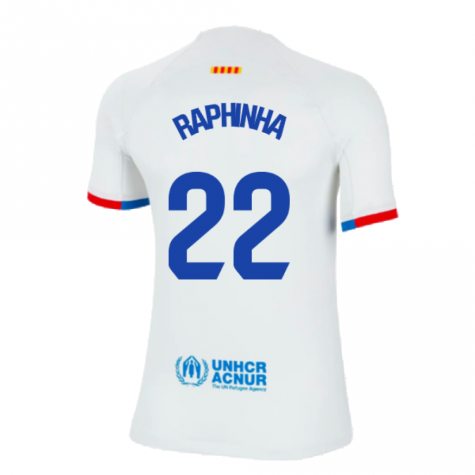 2023-2024 Barcelona Away Shirt (Kids) (Raphinha 22)