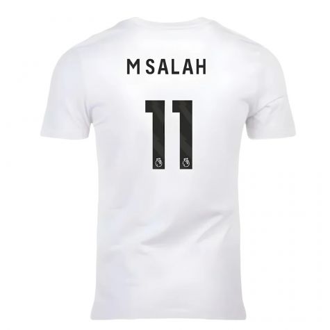 2023-2024 Liverpool Crest Tee (White) (M Salah 11)
