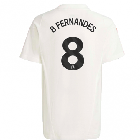 2023-2024 Man Utd Training Tee (White) - Kids (B Fernandes 8)