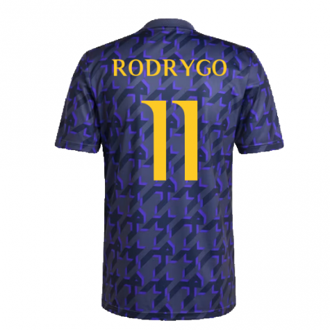 2023-2024 Real Madrid Pre-Match Shirt (Shadow Navy) (Rodrygo 11)