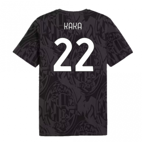 2024-2025 AC Milan ftblCulture Tee AOP (Black) (Kaka 22)