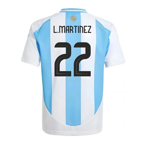 2024-2025 Argentina Home Shirt (Kids) (L.MARTINEZ 22)