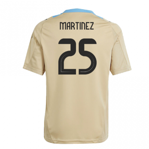 2024-2025 Argentina Training Jersey (Hazy Beige) - Kids (MARTINEZ 25)