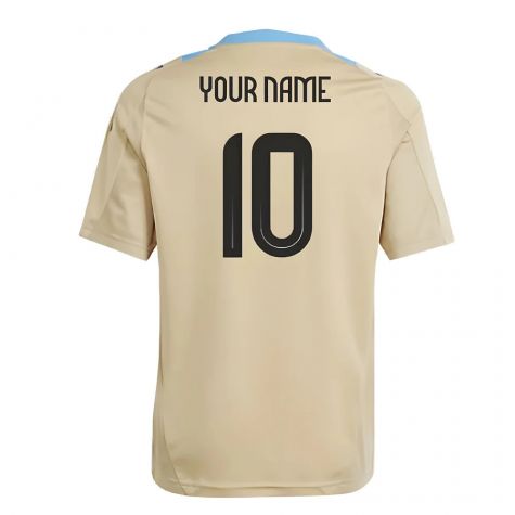 2024-2025 Argentina Training Jersey (Hazy Beige) - Kids (Your Name)