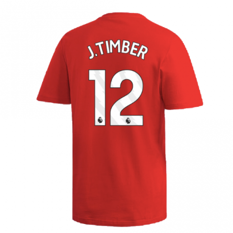 2024-2025 Arsenal DNA Graphic Tee (Red) (J.Timber 12)