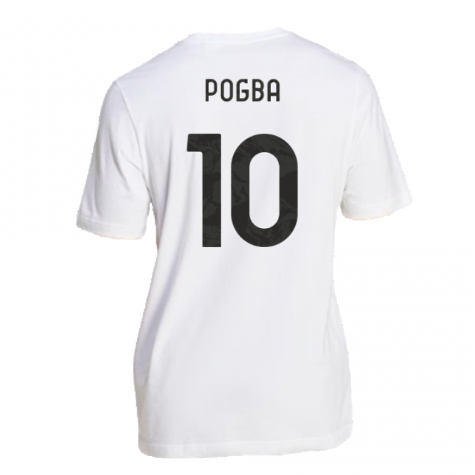2024-2025 Juventus DNA Graphic Tee (White) (Pogba 10)