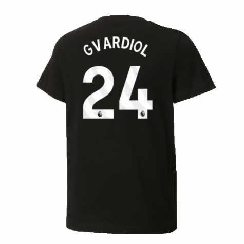 2024-2025 Man City ftblCulture Tee (Black) (Gvardiol 24)