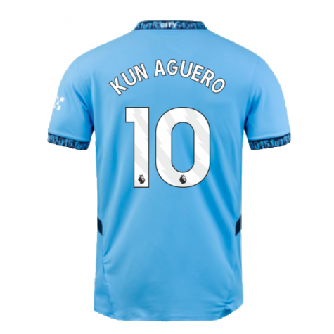 2024-2025 Man City Home Authentic Shirt (Kun Aguero 10)