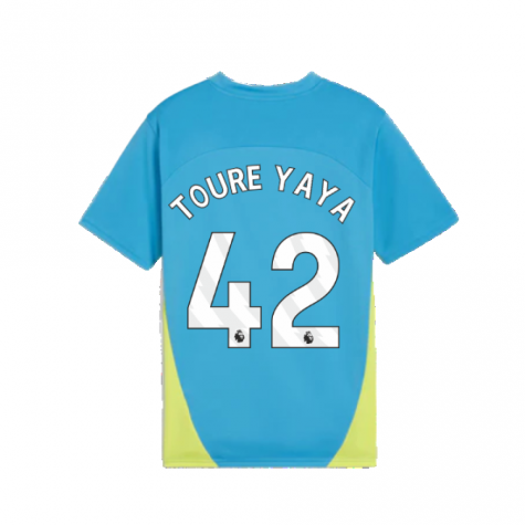 2024-2025 Man City Training Shirt (Magic Blue) - Kids (Toure Yaya 42)