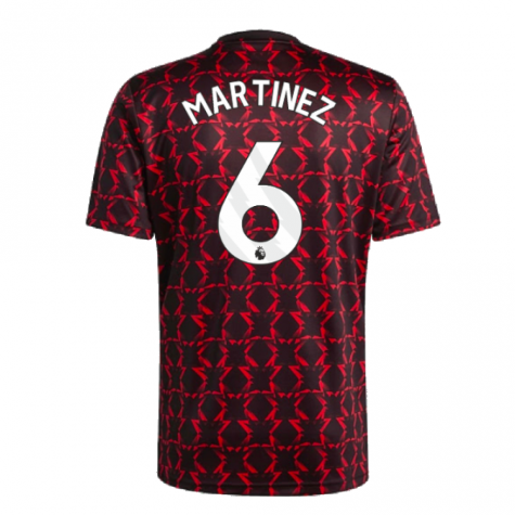 2024-2025 Man Utd Pre-Match Shirt (Black) (Martinez 6)