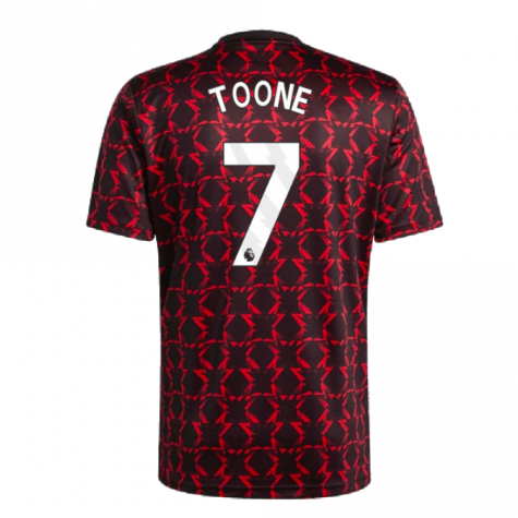 2024-2025 Man Utd Pre-Match Shirt (Black) (Toone 7)