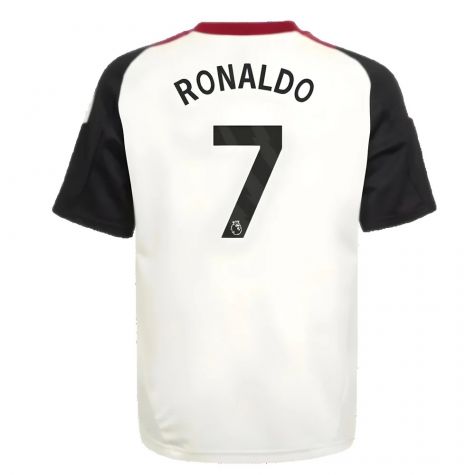 2024-2025 Man Utd Training Jersey (Off White) - Kids (Ronaldo 7)