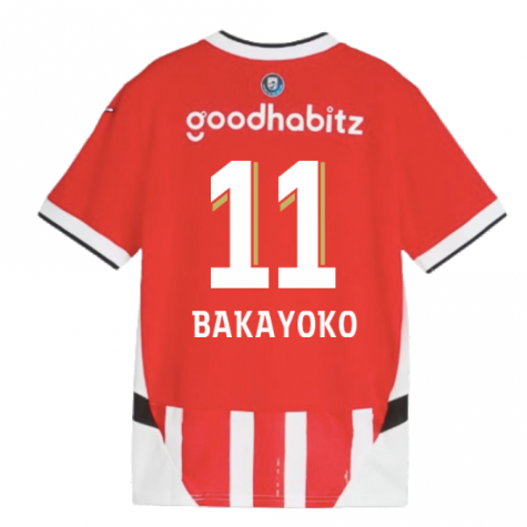2024-2025 PSV Eindhoven Home Shirt (Kids) (Bakayoko 11)