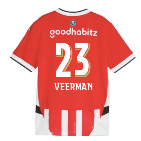 2024-2025 PSV Eindhoven Home Shirt (Kids) (Veerman 23)