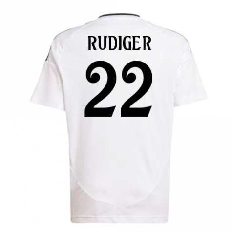 2024-2025 Real Madrid Home Shirt (Kids) (Rudiger 22)