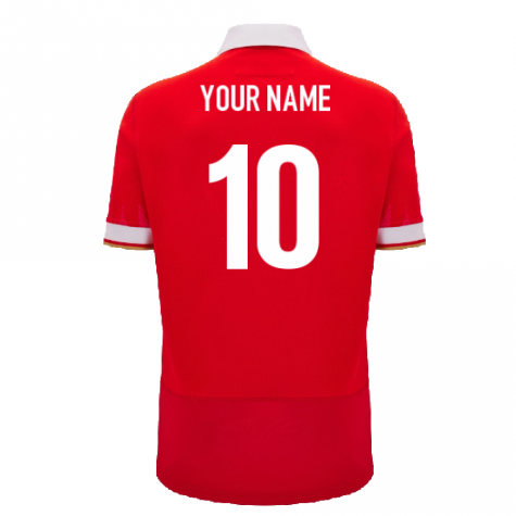 2024-2025 Wales WRU Home Cotton Rugby Shirt (Kids) (Your Name)