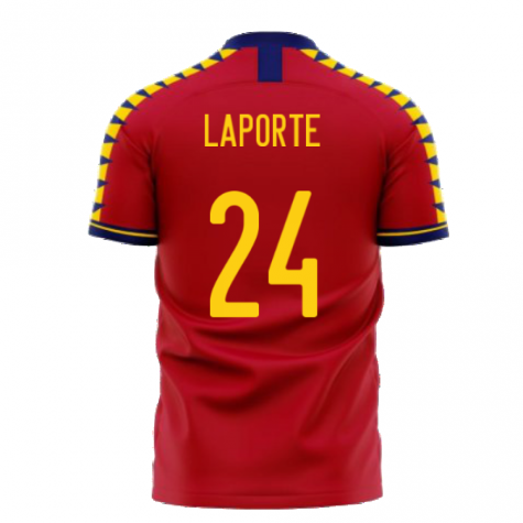 Spain 2025-2026 Home Concept Football Kit (Libero) (LAPORTE 24)