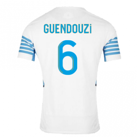 2021-2022 Marseille Authentic Home Shirt (GUENDOUZI 6)