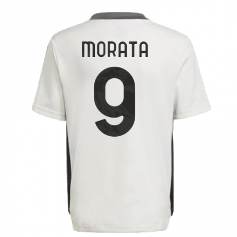 2021-2022 Juventus Training Shirt (White) - Kids (MORATA 9)