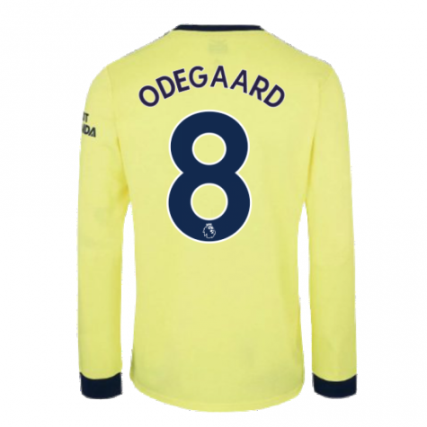 Arsenal 2021-2022 Long Sleeve Away Shirt (ODEGAARD 8)