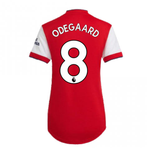 Arsenal 2021-2022 Home Shirt (Ladies) (ODEGAARD 8)