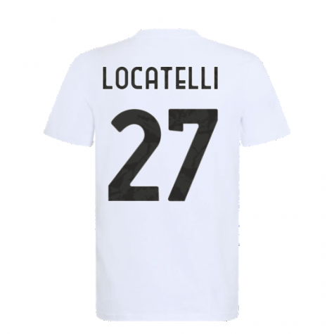 2021-2022 Juventus Training T-Shirt (White) (LOCATELLI 27)