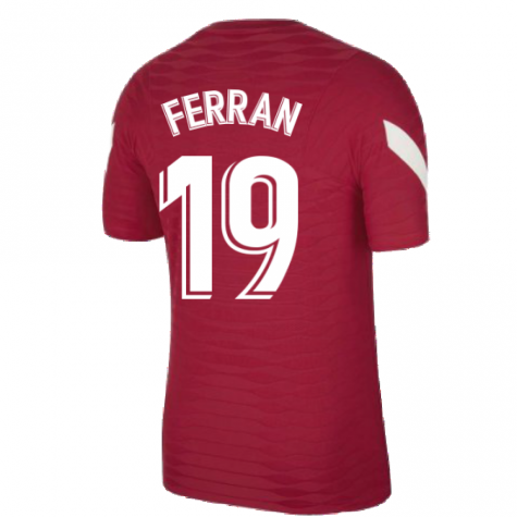 2021-2022 Barcelona Elite Training Shirt (Red) (FERRAN 19)