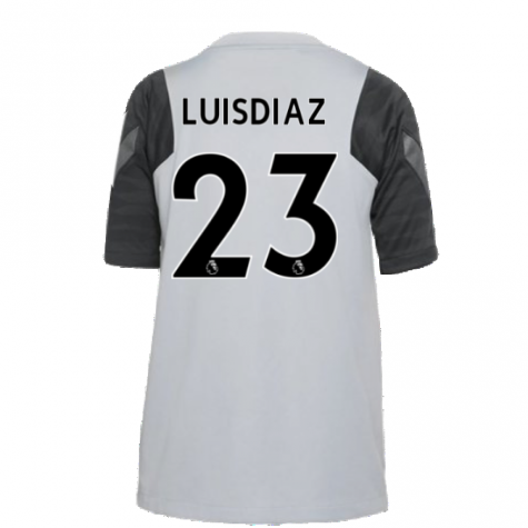 Liverpool 2021-2022 CL Training Shirt (Wolf Grey) - Kids (LUIS DIAZ 23)