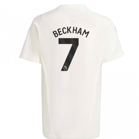 2023-2024 Man Utd Training Tee (White) - Kids (Beckham 7)