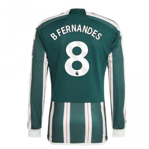 2023-2024 Man Utd Long Sleeve Away Shirt (B Fernandes 8)