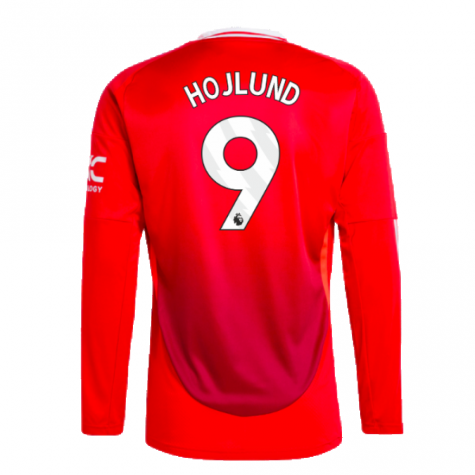 2024-2025 Man Utd Long Sleeve Home Shirt (Hojlund 11)