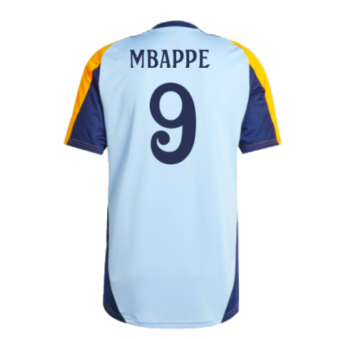 2024-2025 Real Madrid Training Shirt (Glow Blue) (Alaba 4)