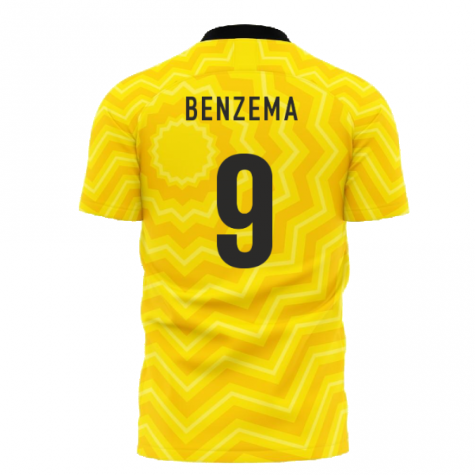 Al-Ittihad 2021-2022 Home Concept Football Kit (Libero) - Kids (Long Sleeve) (Benzema 9)