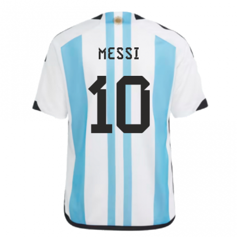 Argentina 2022 World Cup Winners Home Shirt - Kids (MESSI 10)