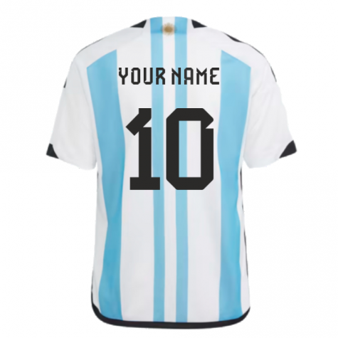 Argentina 2022 World Cup Winners Home Shirt - Kids (Your Name)