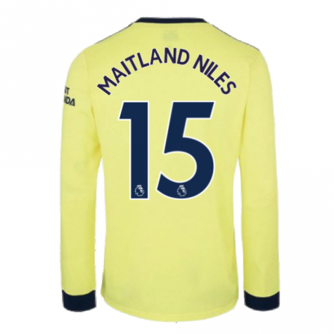 Arsenal 2021-2022 Long Sleeve Away Shirt (MAITLAND NILES 15)