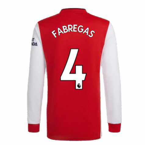 Arsenal 2021-2022 Long Sleeve Home Shirt (FABREGAS 4)