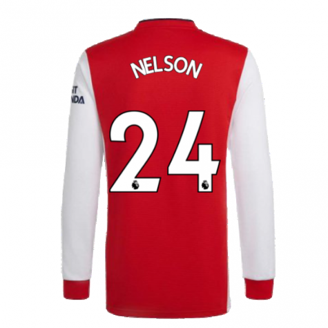 Arsenal 2021-2022 Long Sleeve Home Shirt (NELSON 24)
