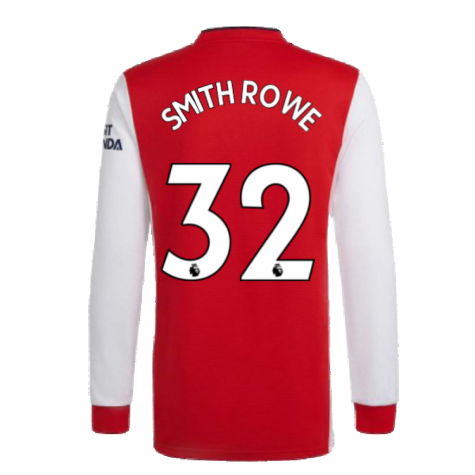 Arsenal 2021-2022 Long Sleeve Home Shirt (SMITH ROWE 10)